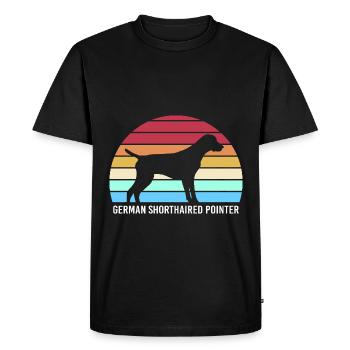Chien allemand à poil court Braque allemand - T-shirt Premium bio Homme - noir - Devant - Nico (187cm)