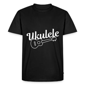 Ukulele Player Ukulelist Musician Instrumentalist - Men's Premium Organic T-Shirt - black - Front - Nico (187cm)