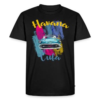 T-shirt Voiture classique Cuba La Havane Voiture ancienne I Cuba - T-shirt Premium bio Homme - noir - Devant - Nico (187cm)
