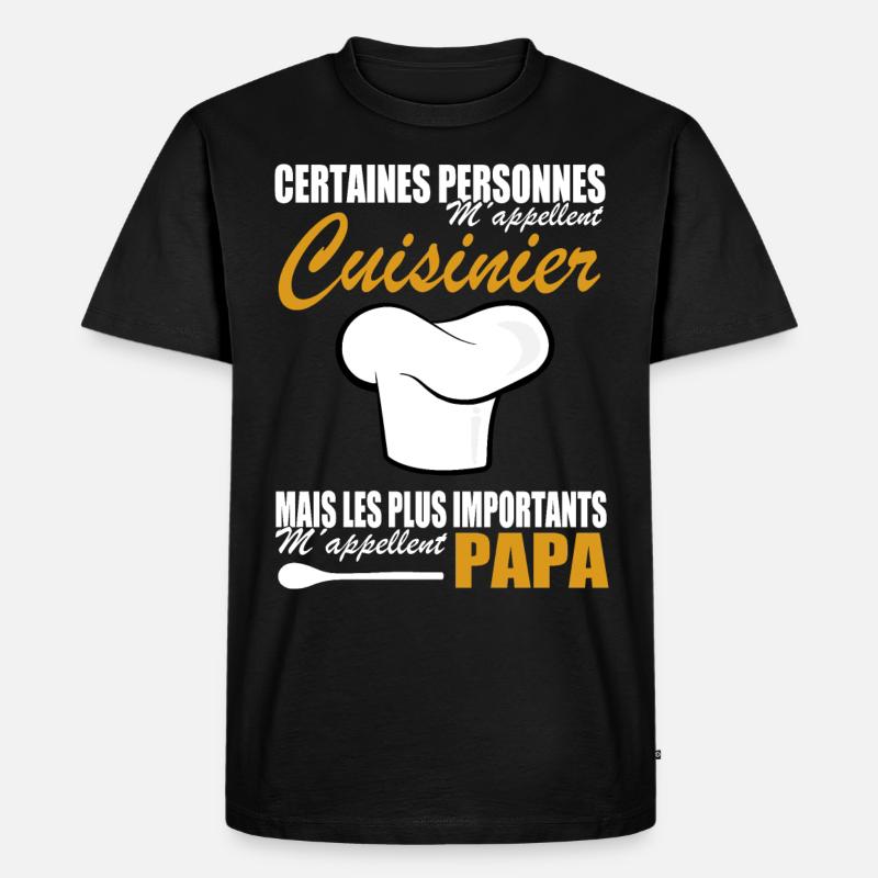 Küchenhemd • Papa • Kochgeschenk - Männer Premium Bio T-Shirt - Schwarz