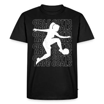 Soccer Women Soccer Girls Goals Women Sports - Men's Premium Organic T-Shirt - black - Front - Nico (187cm)