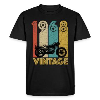 53 ans anniversaire motard né en 1968 cadeau moto - T-shirt Premium bio Homme - noir - Devant - Nico (187cm)