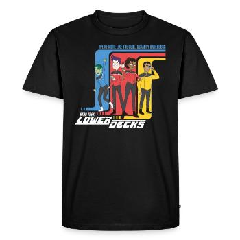 Star Trek Lower Decks Cool, Scrappy Underdogs - Männer Premium Bio T-Shirt - Schwarz - Vorne - Nico (187cm)