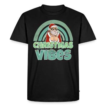 Christmas Vibes Weihnachts Design - T-shirt Premium bio Homme - noir - Devant - Nico (187cm)