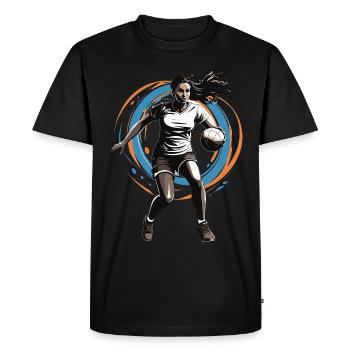 Handball player streetwear Iconic style - Men's Premium Organic T-Shirt - black - Front - Nico (187cm)
