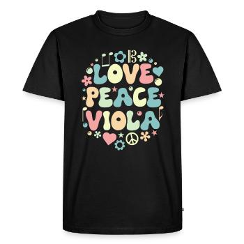 Alto Alto Altiste Retro Love - T-shirt Premium bio Homme - noir - Devant - Nico (187cm)