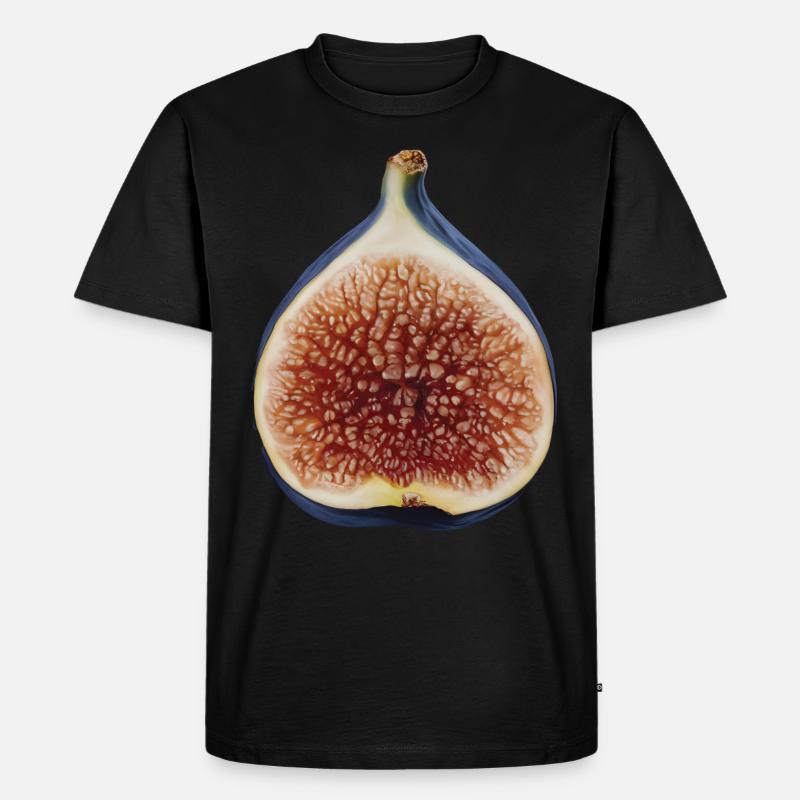 Feigenfrucht Geschenk - Männer Premium Bio T-Shirt - Schwarz