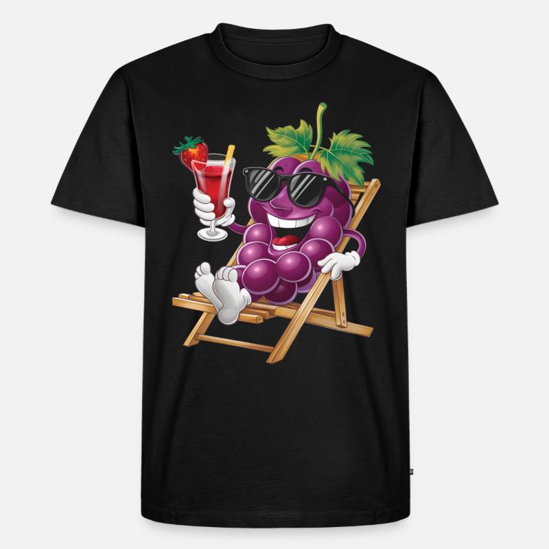 Grapes - Männer Premium Bio T-Shirt - Schwarz