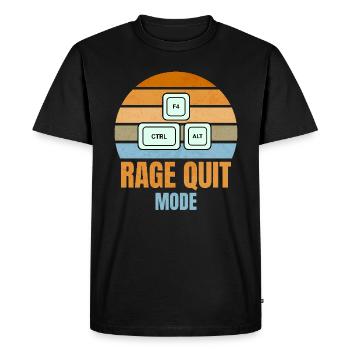 Rage Quit Mode – CTRL + ALT + F4 for gamers - Men's Premium Organic T-Shirt - black - Front - Nico (187cm)