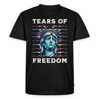 Statue of Liberty Liberty Tears of Liberty Art - Men's Premium Organic T-Shirt - black - Front - Nico (187cm)