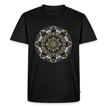 Mandala Modern Harmony Geometry Art - Men's Premium Organic T-Shirt - black - Front - Nico (187cm)