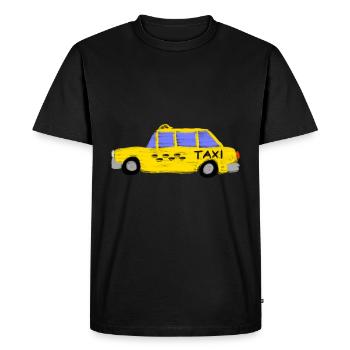 Taxi - T-shirt Premium bio Homme - noir - Devant - Nico (187cm)