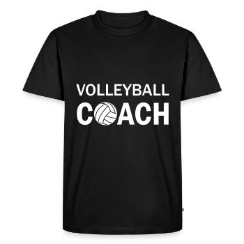 Volley-ball coach - T-shirt Premium bio Homme - noir - Devant - Nico (187cm)