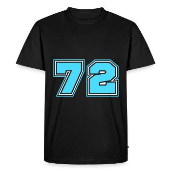 72 Number number - Men's Premium Organic T-Shirt - black - Front - Nico (187cm)