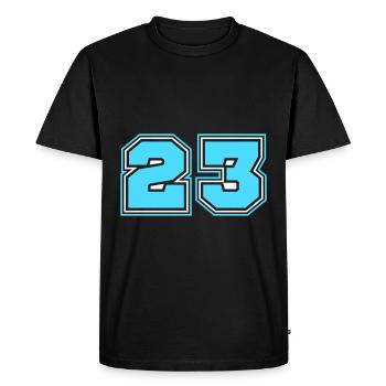 23 Numéro de numéro - T-shirt Premium bio Homme - noir - Devant - Nico (187cm)