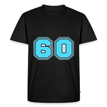 60 Number number - Men's Premium Organic T-Shirt - black - Front - Nico (187cm)