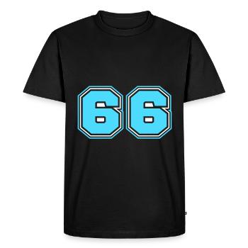 66 Number number - Men's Premium Organic T-Shirt - black - Front - Nico (187cm)
