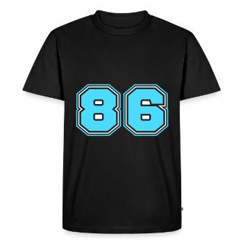86 Number number - Men's Premium Organic T-Shirt - black - Front - Nico (187cm)