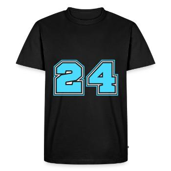24 Numéro de numéro - T-shirt Premium bio Homme - noir - Devant - Nico (187cm)