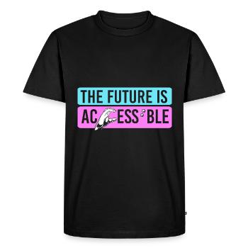 Blindenschrift Braille Blind - T-shirt Premium bio Homme - noir - Devant - Nico (187cm)