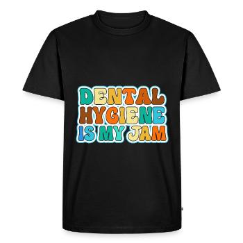 Receptionist Dentist Dental Dentist - Men's Premium Organic T-Shirt - black - Front - Nico (187cm)