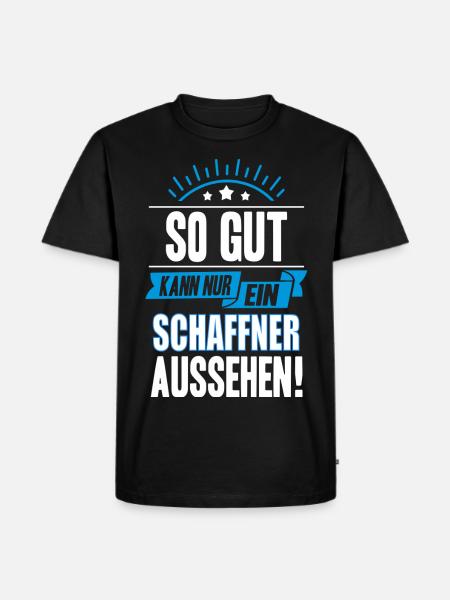 SCHAFFNER - Männer Premium Bio T-Shirt - Schwarz