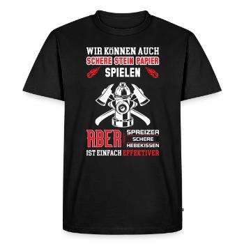 La rengaine des sapeurs-pompiers - T-shirt Premium bio Homme - noir - Devant - Nico (187cm)