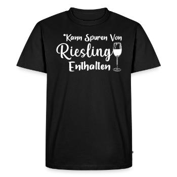 Wine Riesling - Men's Premium Organic T-Shirt - black - Front - Nico (187cm)