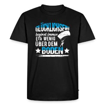 Fallschirmspringen Fallschirmsprung - Männer Premium Bio T-Shirt - Schwarz - Vorne - Nico (187cm)