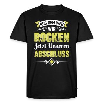 Remise des diplômes de l'école Abi Realschule Abitur - T-shirt Premium bio Homme - noir - Devant - Nico (187cm)