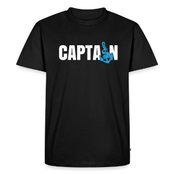 Capitaine - T-shirt Premium bio Homme - noir - Devant - Nico (187cm)