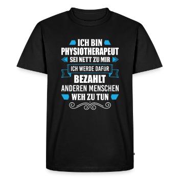 Physiotherapeut Physio - Männer Premium Bio T-Shirt - Schwarz - Vorne - Nico (187cm)