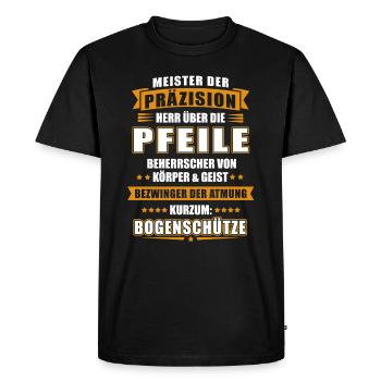 Maître du don d'archer de précision - T-shirt Premium bio Homme - noir - Devant - Nico (187cm)