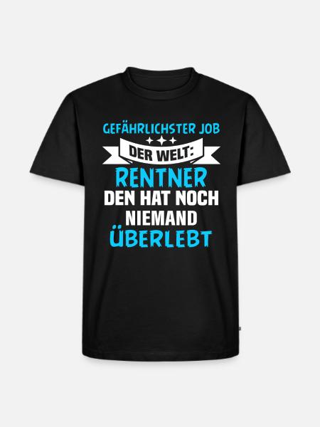 Rente Pensionär Ruhestand - Männer Premium Bio T-Shirt - Schwarz