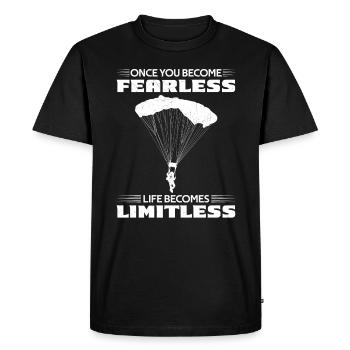 Parachutiste parachutiste - T-shirt Premium bio Homme - noir - Devant - Nico (187cm)