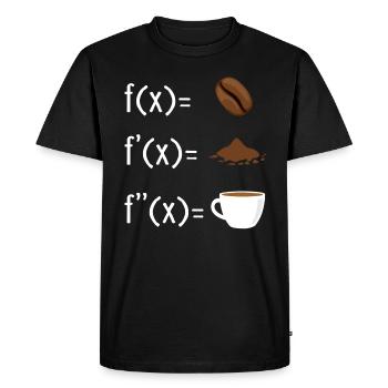 Maths de café - Formule du grain de café - T-shirt Premium bio Homme - noir - Devant - Nico (187cm)