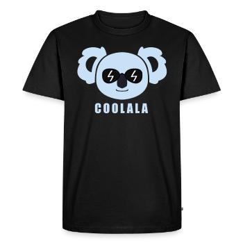 Coolala - cool koala - cute koala bear - Men's Premium Organic T-Shirt - black - Front - Nico (187cm)