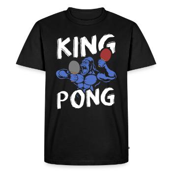 Table Tennis - King Pong | Gift for athletes - Men's Premium Organic T-Shirt - black - Front - Nico (187cm)