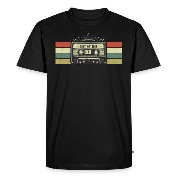 Cassette 1987 - Nées En 1987 Cadeau Anniversaire - T-shirt Premium bio Homme - noir - Devant - Nico (187cm)