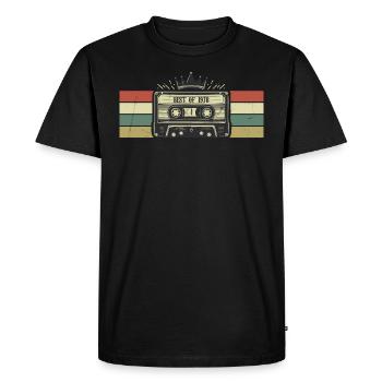 Cassette 1978 - Nées En 1978 Cadeau Anniversaire - T-shirt Premium bio Homme - noir - Devant - Nico (187cm)