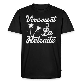 Long live retirement - - Men's Premium Organic T-Shirt - black - Front - Nico (187cm)