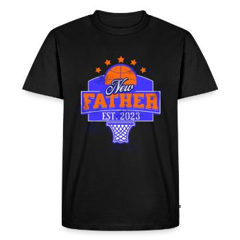 Futur Père Basketball Papa 2023 Nouveau Père - T-shirt Premium bio Homme - noir - Devant - Nico (187cm)