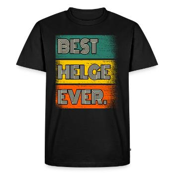 Helge Name Gift Quote Funny - Men's Premium Organic T-Shirt - black - Front - Nico (187cm)