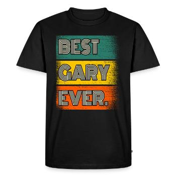 Gary Nom Cadeau Citation Drôle - T-shirt Premium bio Homme - noir - Devant - Nico (187cm)