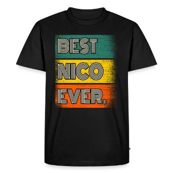 Nico Nom Cadeau Citation Drôle - T-shirt Premium bio Homme - noir - Devant - Nico (187cm)
