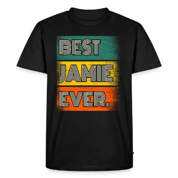 Jamie Name Gift Quote Funny - Men's Premium Organic T-Shirt - black - Front - Nico (187cm)