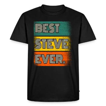 Steve Nom Cadeau Citation Drôle - T-shirt Premium bio Homme - noir - Devant - Nico (187cm)