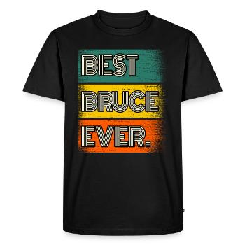 Bruce Name Gift Quote Funny - Men's Premium Organic T-Shirt - black - Front - Nico (187cm)