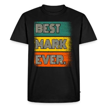 Mark Name Gift Quote Funny - Men's Premium Organic T-Shirt - black - Front - Nico (187cm)