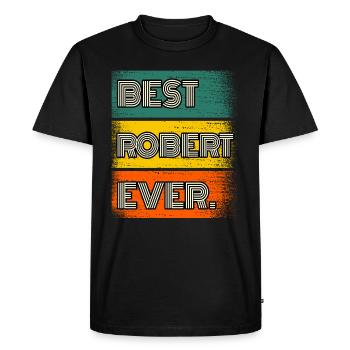 Robert Name Gift Quote Funny - Men's Premium Organic T-Shirt - black - Front - Nico (187cm)